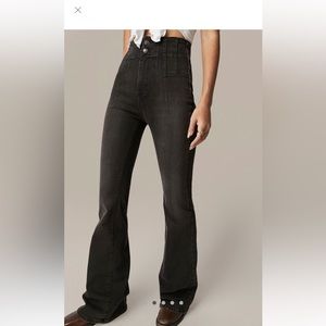 Free People Jayde Flare Jeans in Onyx